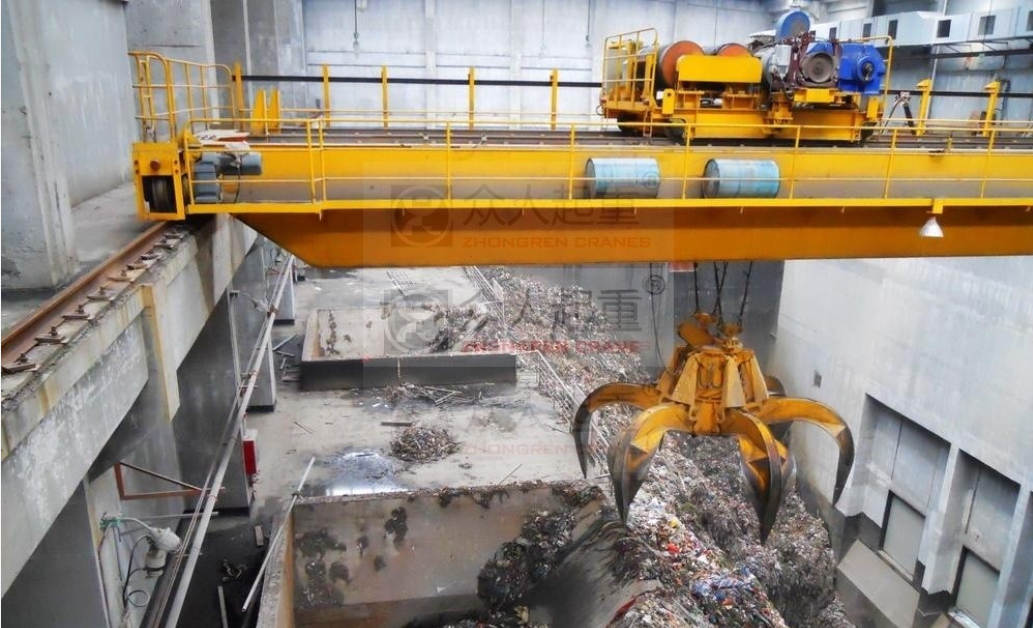 山东龙辉垃圾吊起重机为环保行业助力