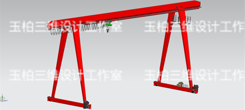 玉柏三维专业设计起重机模型