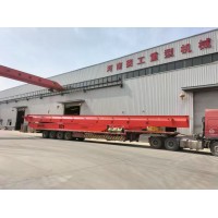 河南菱工橙色十吨单梁起重机发往新疆-河南菱工重型机械有限公司